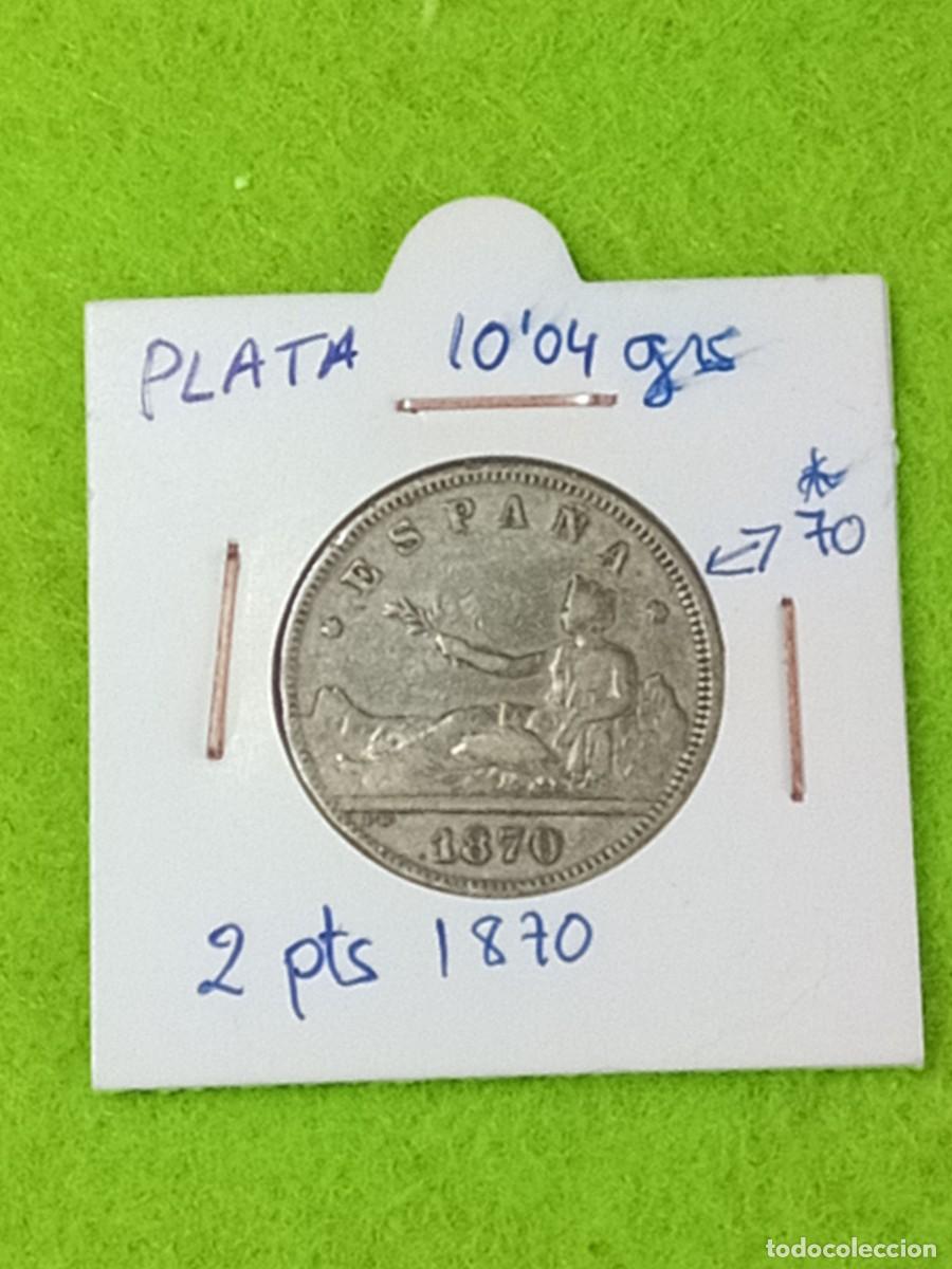 Moedas de Espanha: Plata. Moneda de 2 pesetas. espa&ntilde;olas