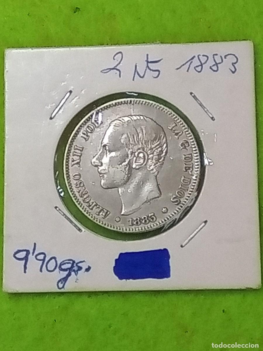 Moedas de Espanha: Plata. Moneda de 2 pesetas. espa&ntilde;olas