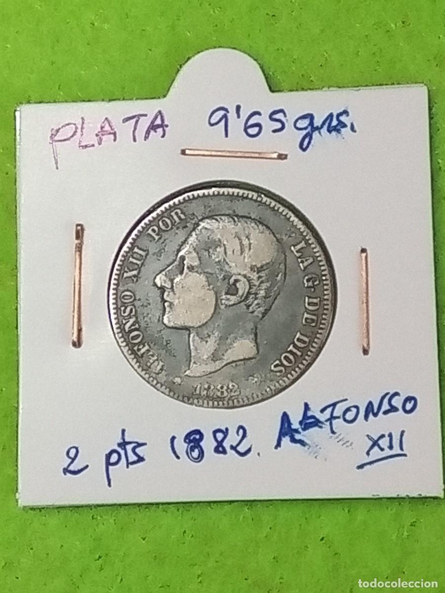 Monedas de Espa&ntilde;a: Plata. Moneda de 2 pesetas. espa&ntilde;olas