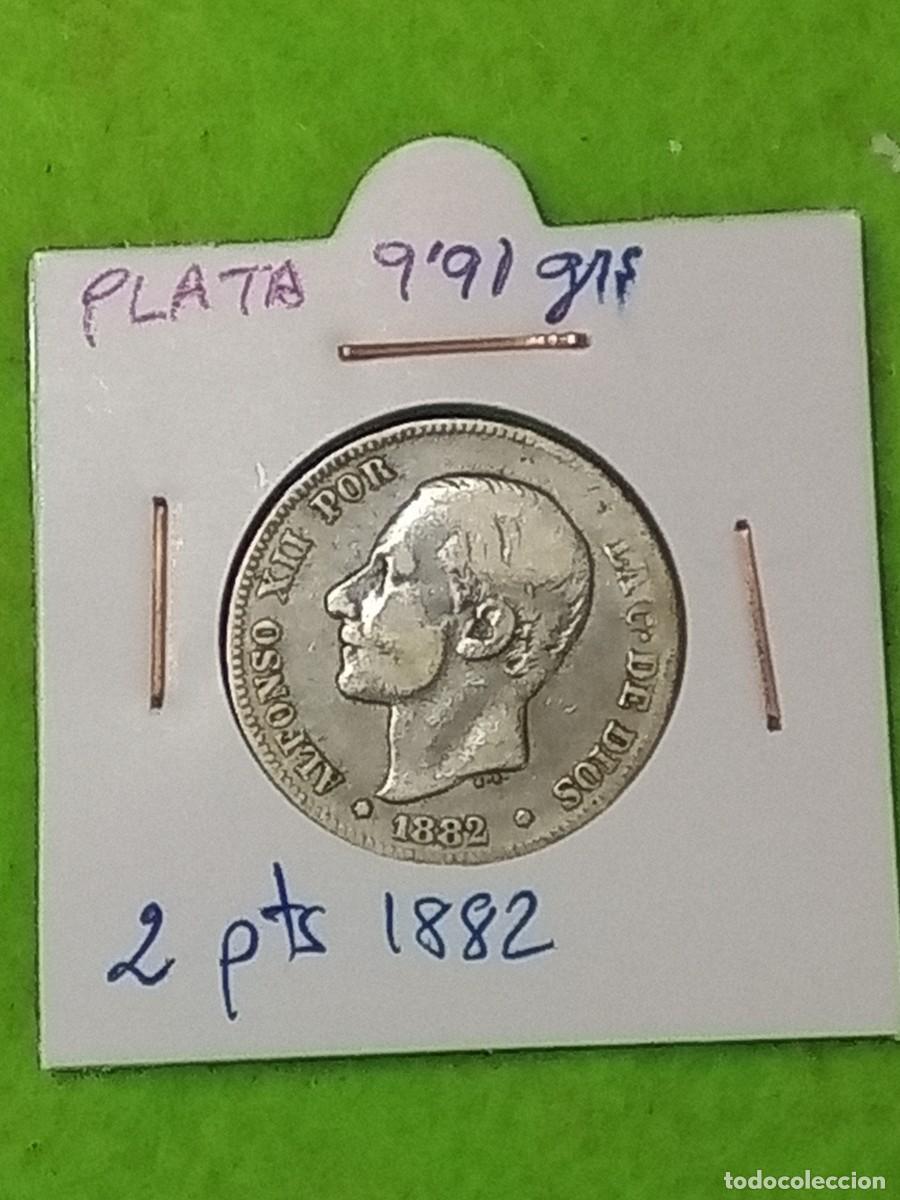 Monedas de Espa&ntilde;a: Plata. Moneda de 2 pesetas. espa&ntilde;olas