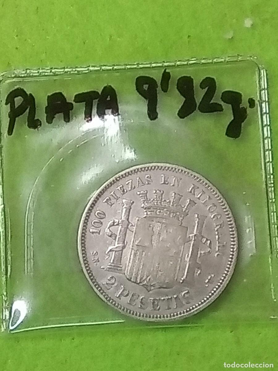 Monedas de Espa&ntilde;a: Plata. Moneda de 2 pesetas. espa&ntilde;olas