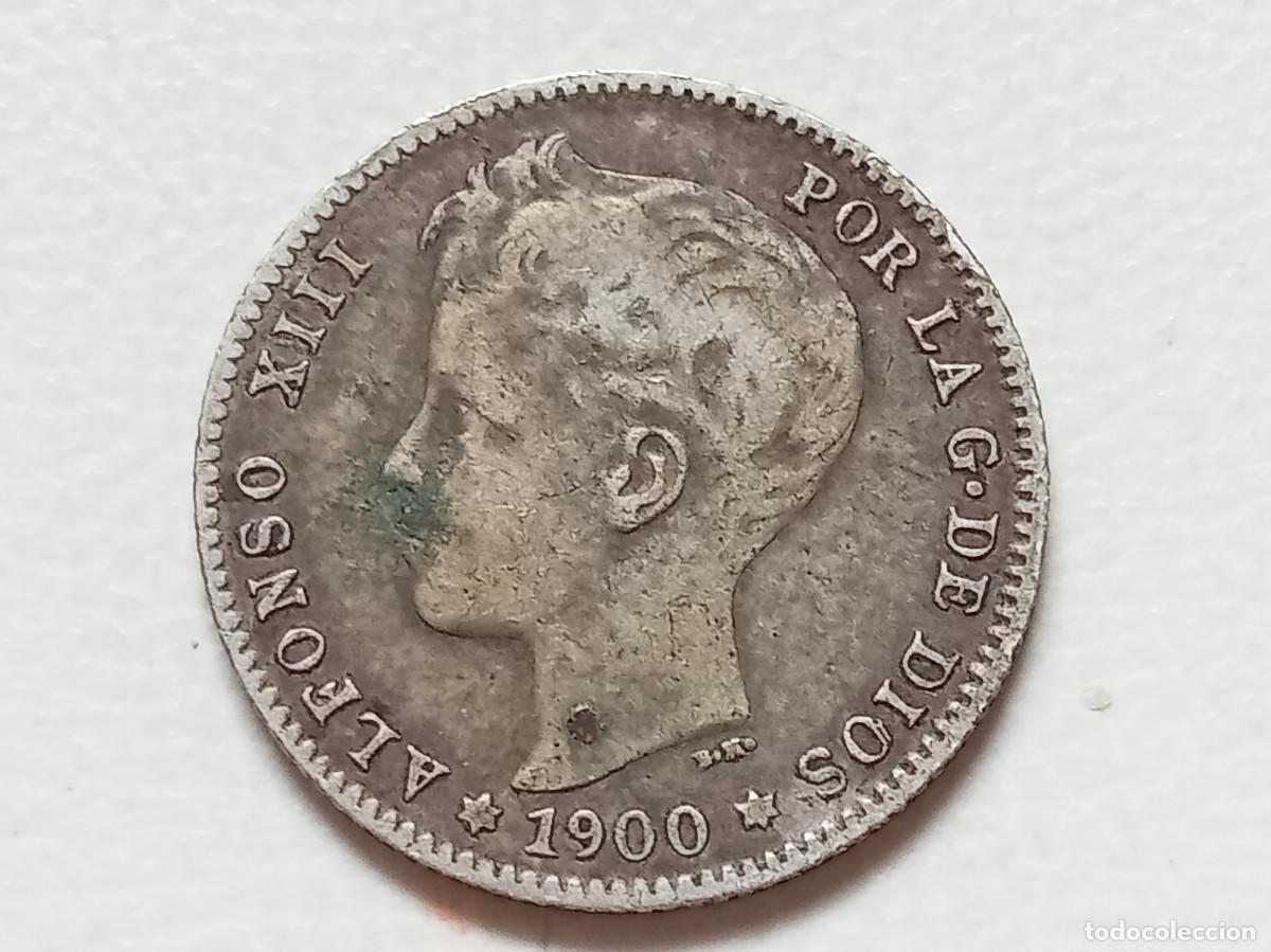 Monedas de Espa&ntilde;a: ALFONSO XIII 1 PESETA PLATA 1900 *(X-X) SMV BC+/MBC-