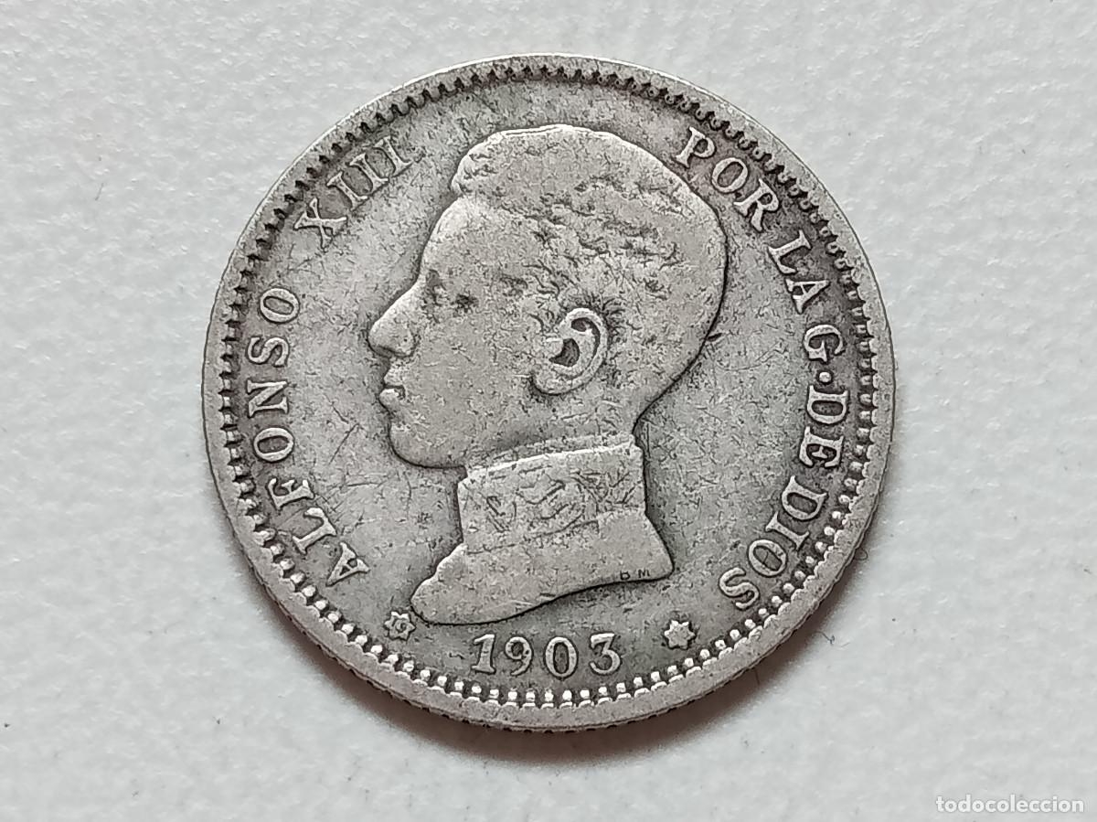 Monedas de Espa&ntilde;a: ALFONSO XIII 1 PESETA PLATA 1903 *(19-03) SMV BC+