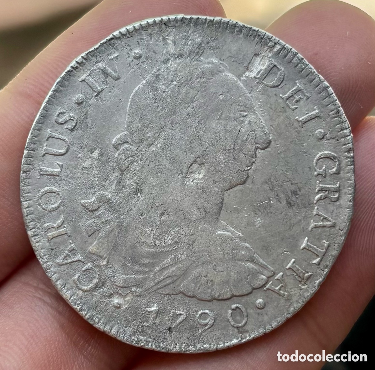 Monedas de Espa&ntilde;a: Moneda PLATA 8 Reales 1790 LIMA. Carlos IV