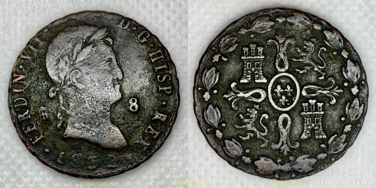 Monedas de Espa&ntilde;a: 3127 ESPA&Ntilde;A 1832 FERNANDO VII 8 MARAVED&Iacute;S 1832