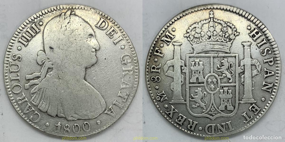 Monedas de Espa&ntilde;a: 3194 ESPA&Ntilde;A 1800 CARLOS IV 8 REALES 1800 MEXICO