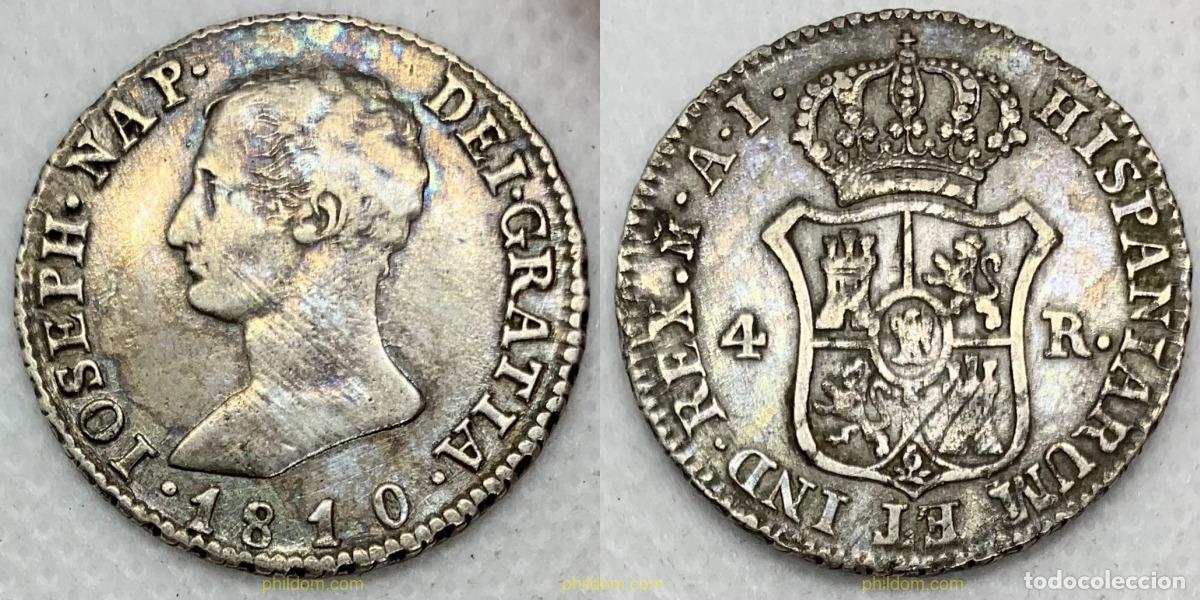Monedas de Espa&ntilde;a: 3208 ESPA&Ntilde;A 1810 JOSE NAPOLEON 4 REALES 1810