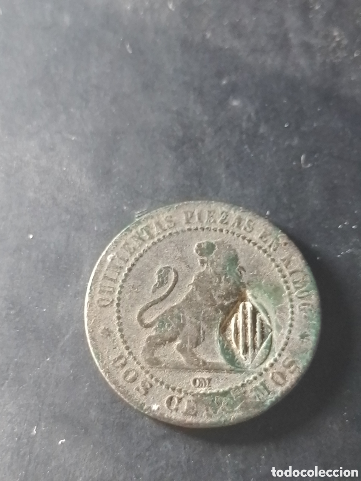 Monedas de Espa&ntilde;a: Antigua moneda resellada.