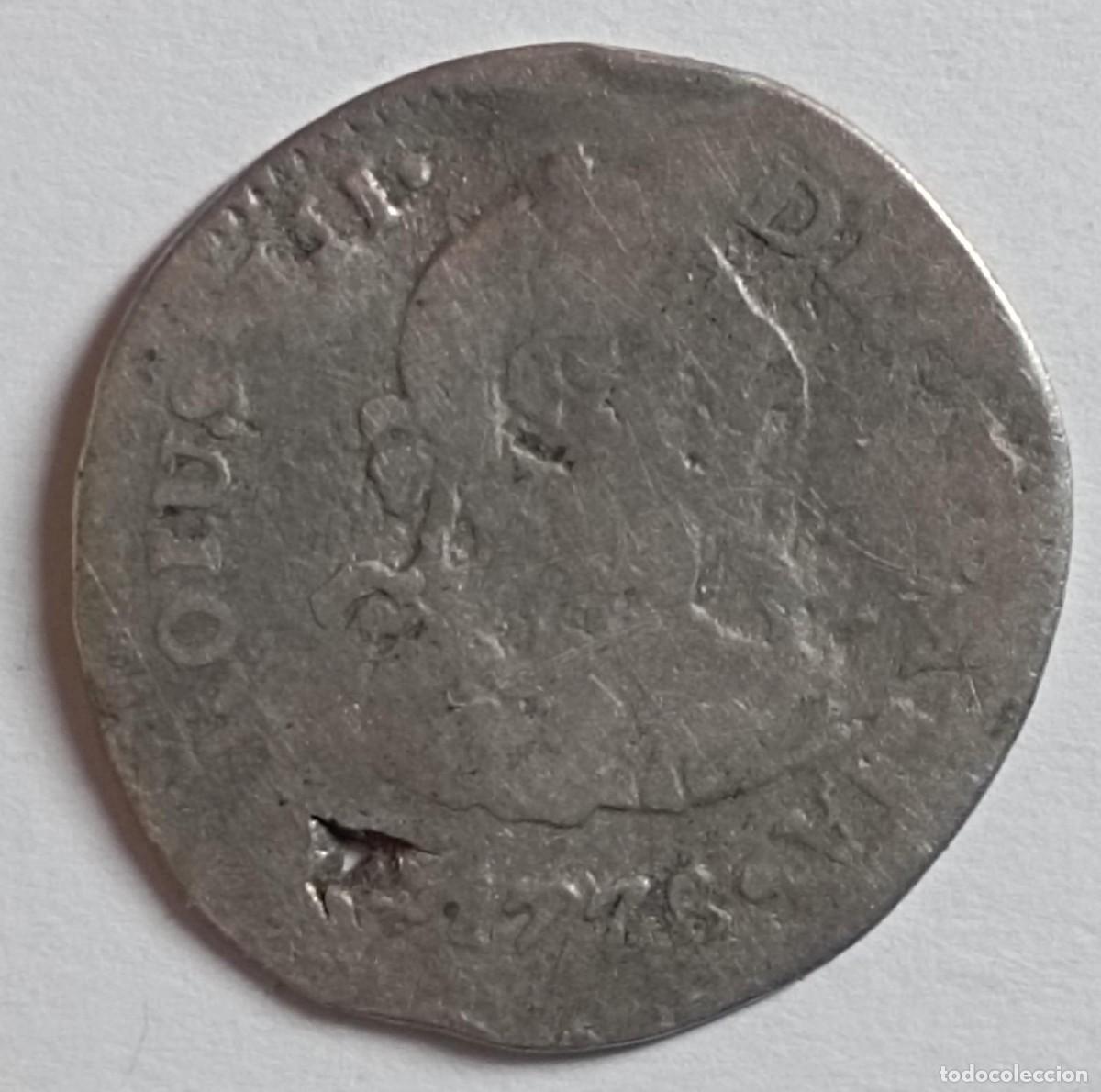 Monedas de Espa&ntilde;a: Moneda 1/2 medio Real Carlos III de 1778 de plata