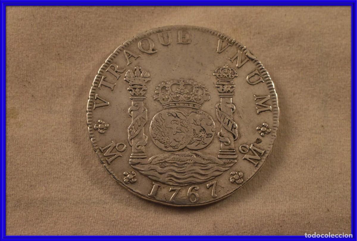 Monedas de Espa&ntilde;a: Moneda de plata 8 reales de Carlos III Columnario