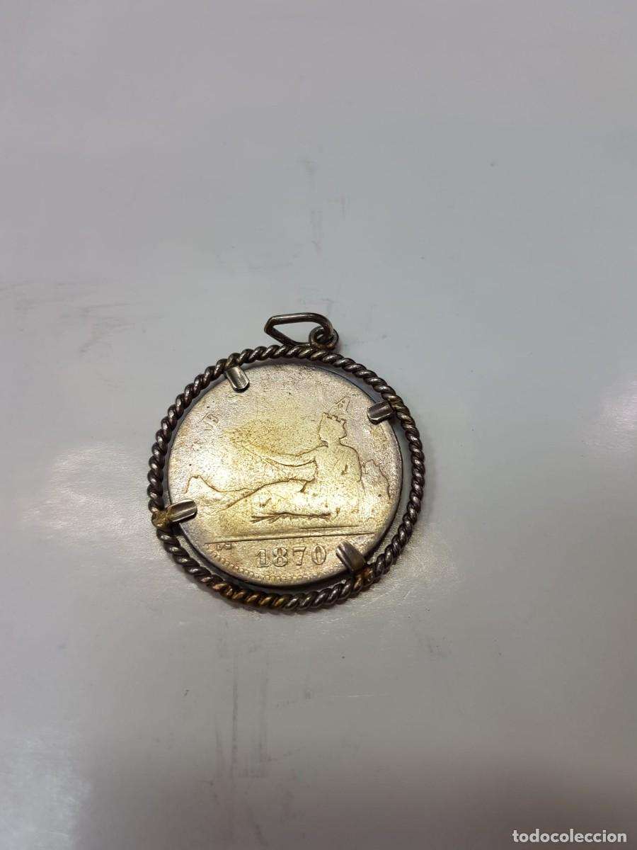 Monedas de Espa&ntilde;a: ESPA&Ntilde;A-GOBIERNO PROVISIONAL-2 PESETAS-1870-ENGARZADA