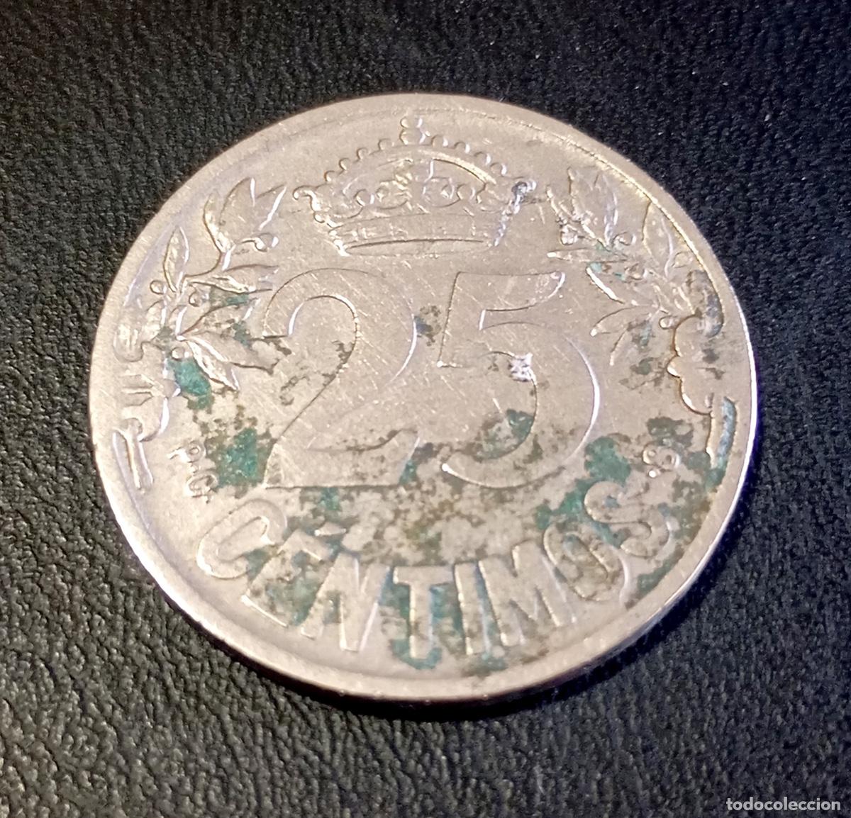 Monedas de Espa&ntilde;a: MONEDA 25 C&Eacute;NTIMOS. 1925. ESTADO COMO SE VE EN LAS IM&Aacute;GENES. #2