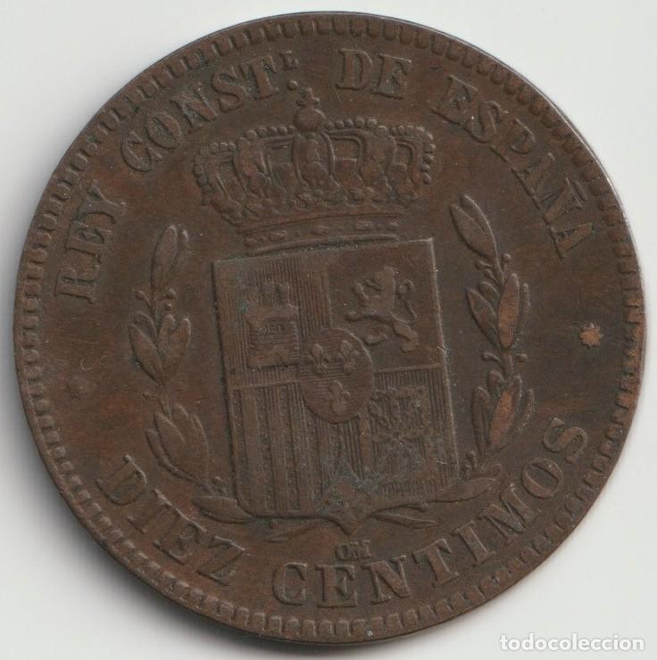 Monedas de Espa&ntilde;a: Espa&ntilde;a. 10 c&eacute;ntimos 1878 OM Alfonso XII