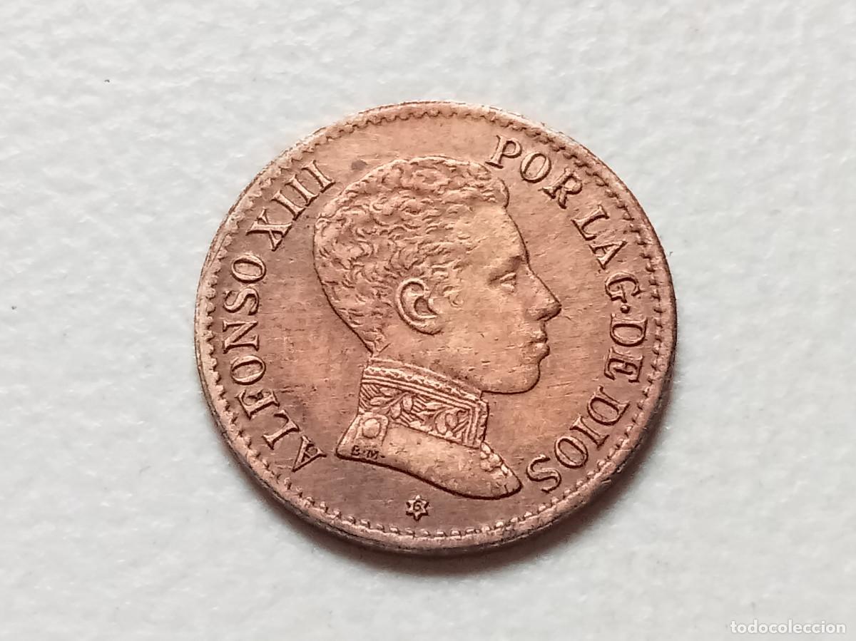Monedas de Espa&ntilde;a: ALFONSO XIII 1 C&Eacute;NTIMO 1906 *6 SLV EBC