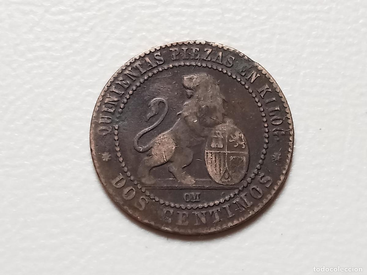 Monedas de Espa&ntilde;a: GOBIERNO PROVISIONAL 2 C&Eacute;NTIMOS 1870 OM 1870 MBC-