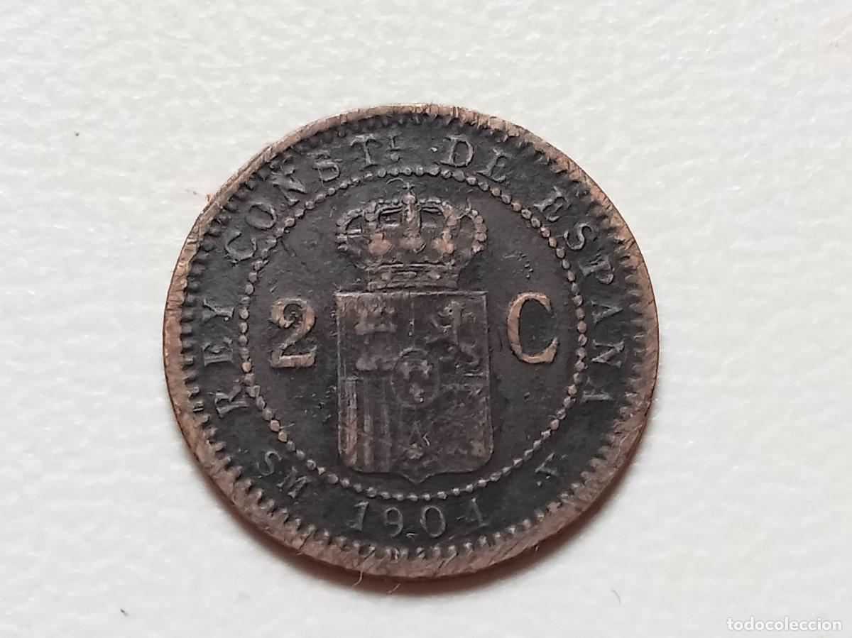 Monedas de Espa&ntilde;a: ALFONSO XIII 2 C&Eacute;NTIMOS 1904 *04 SMV MBC-