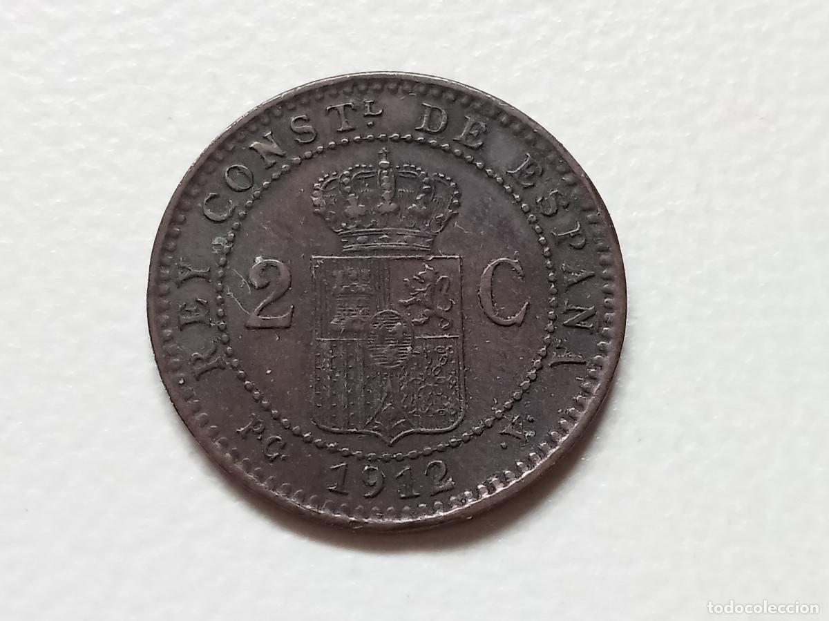 Monedas de Espa&ntilde;a: ALFONSO XIII 2 C&Eacute;NTIMOS 1912* XX PCV MBC+