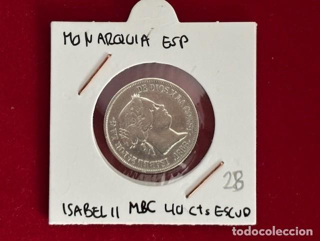 Monedas de Espa&ntilde;a: Isabel II ,40 ctmos de escudo, 1868 Madrid, MBC