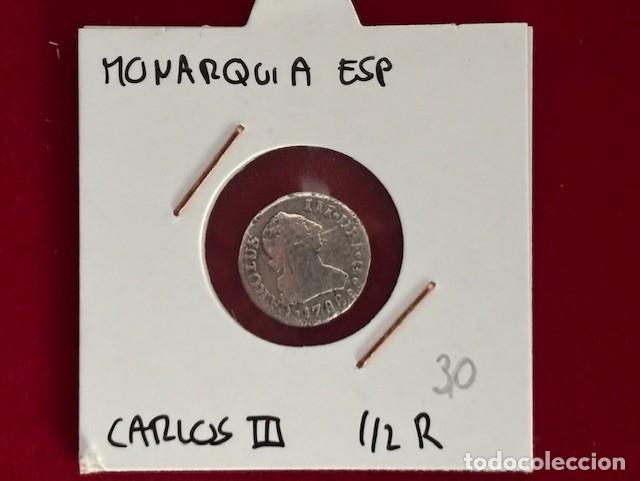 Monedas de Espa&ntilde;a: Carlos III, medio real 1788 Sevilla