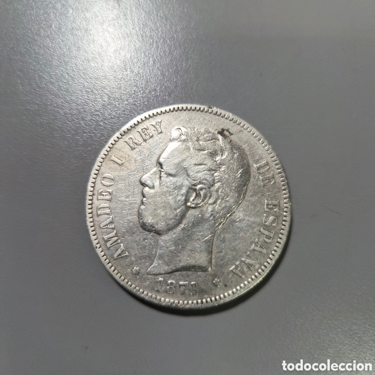 Monedas de Espa&ntilde;a: Moneda de 5 pesetas de plata Amadeo I