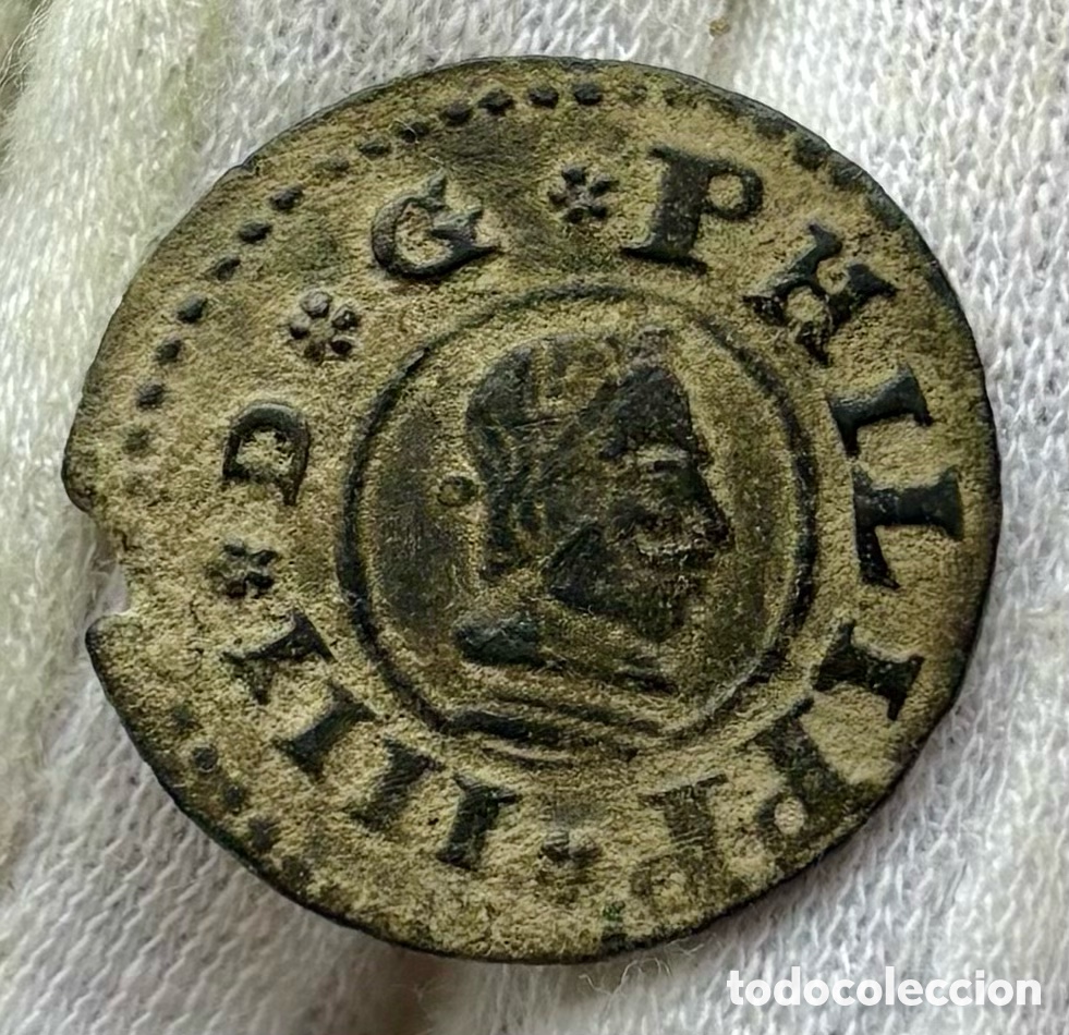 Monedas de Espa&ntilde;a: Moneda 16 Maravedis 1664 Sevilla . FELIPE IV