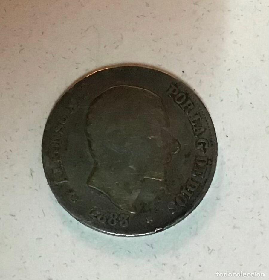 Monedas de Espa&ntilde;a: 10 CENTIMOS DE MANILA 1883, PLATA - Foto 2
