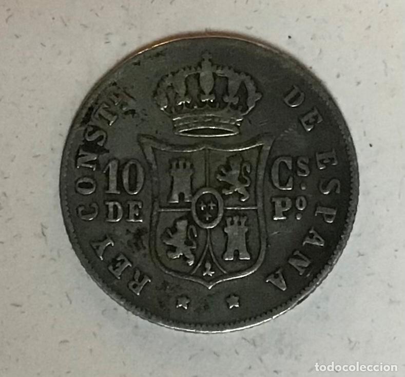 Monedas de Espa&ntilde;a: 10 CENTIMOS DE MANILA 1883, PLATA