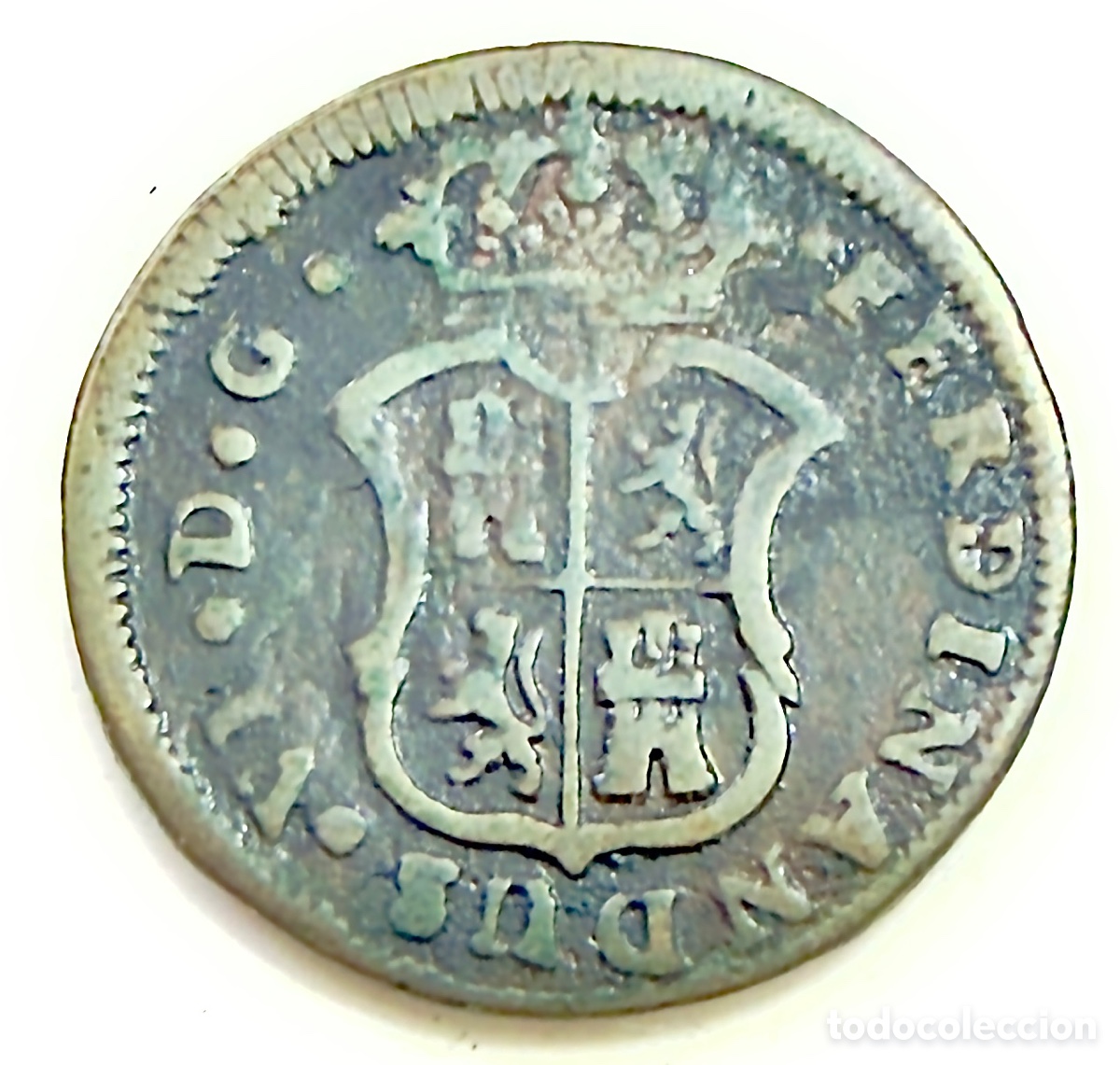 Monedas de Espa&ntilde;a: Ardite 1755 Barcelona &ndash; Fernando VI &ndash; MBC- &ndash; Moneda Hist&oacute;rica Siglo XVIII