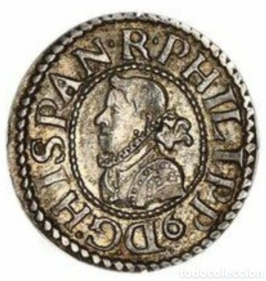 Monedas de Espa&ntilde;a: Medio croat de Plata Reinado de Felipe III a&ntilde;o 1612 acu&ntilde;ado en Barcelona