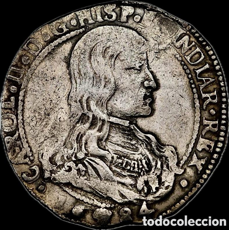 Monedas de Espa&ntilde;a: El ducat&oacute;n de plata m&aacute;s raro de Carlos II busto viejo a&ntilde;o 1684