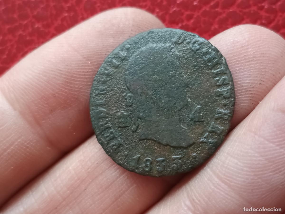 Monedas de Espa&ntilde;a: 4 maravedis de 1833 Fernando VII