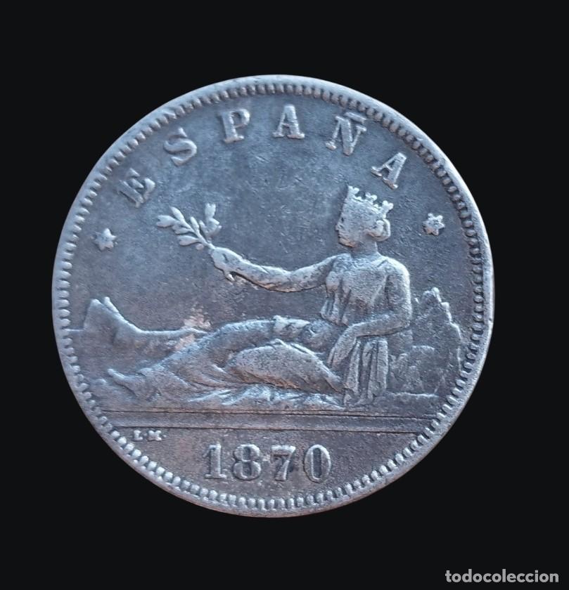 Monedas de Espa&ntilde;a: 2 pesetas 1870 PLATA