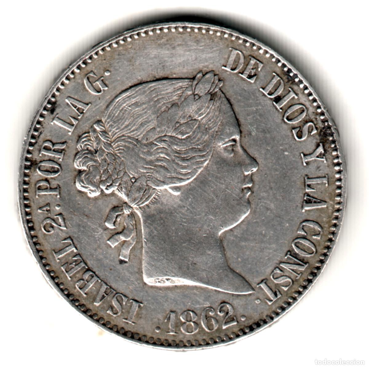 Monedas de Espa&ntilde;a: ESPA&Ntilde;A 10 reales plata 1862 Madrid - Reina Isabel II