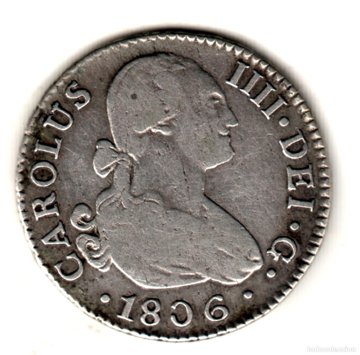 Monedas de Espa&ntilde;a: ESPA&Ntilde;A 2 Reales plata 1806 CN. Sevilla - Rey Carlos IV