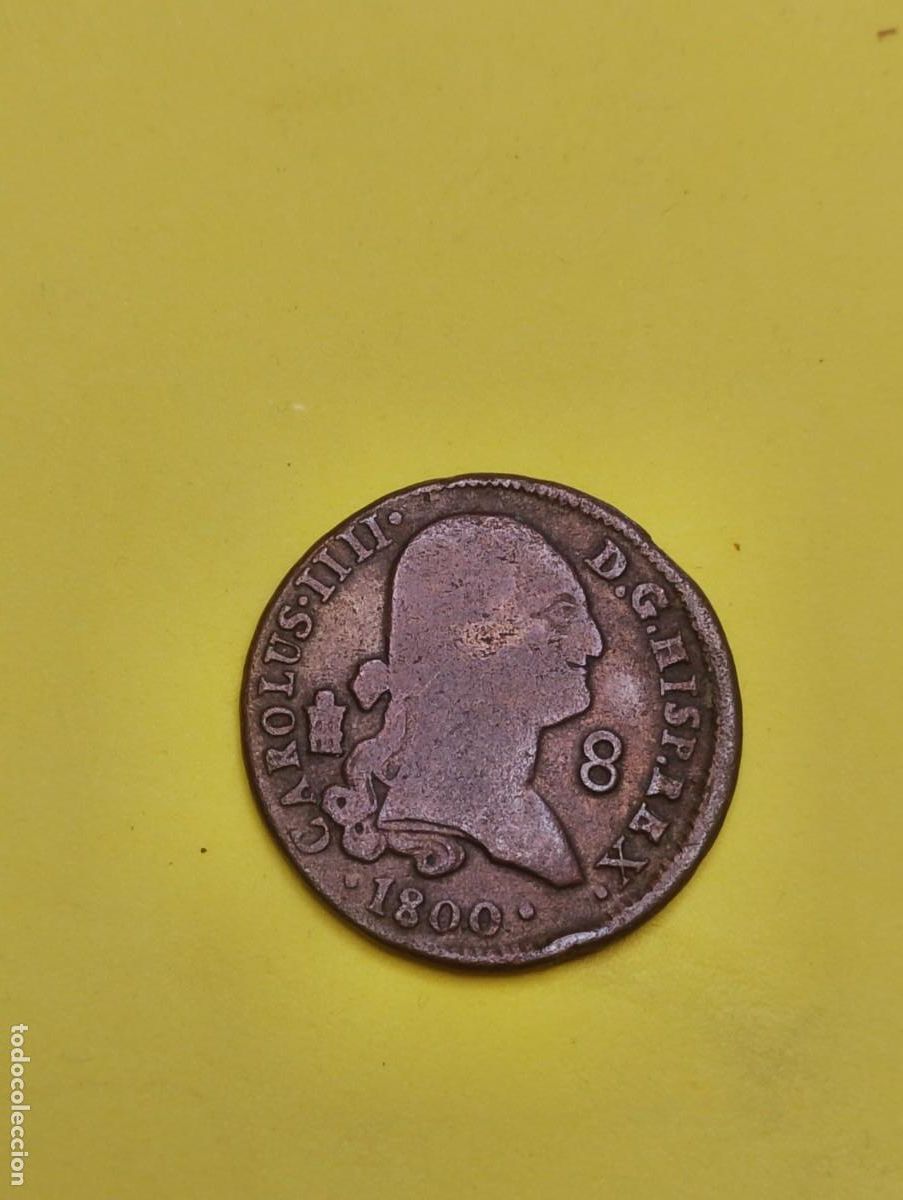 Monedas de Espa&ntilde;a: Monedas Carlos iv 8 maraved&iacute;s 1800 Segovia