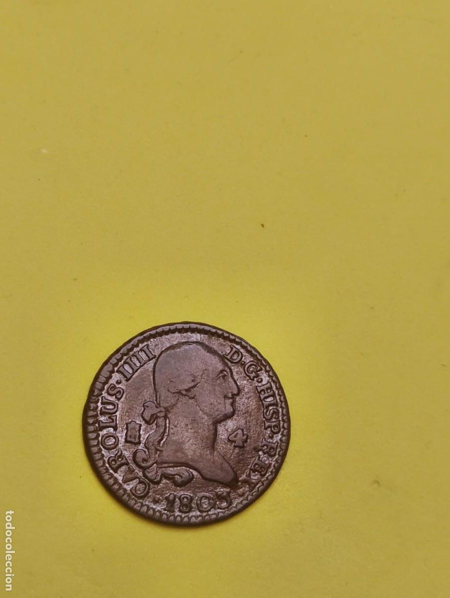 Monedas de Espa&ntilde;a: Monedas 4 maraved&iacute;s Carlos iv 1803 Segovia