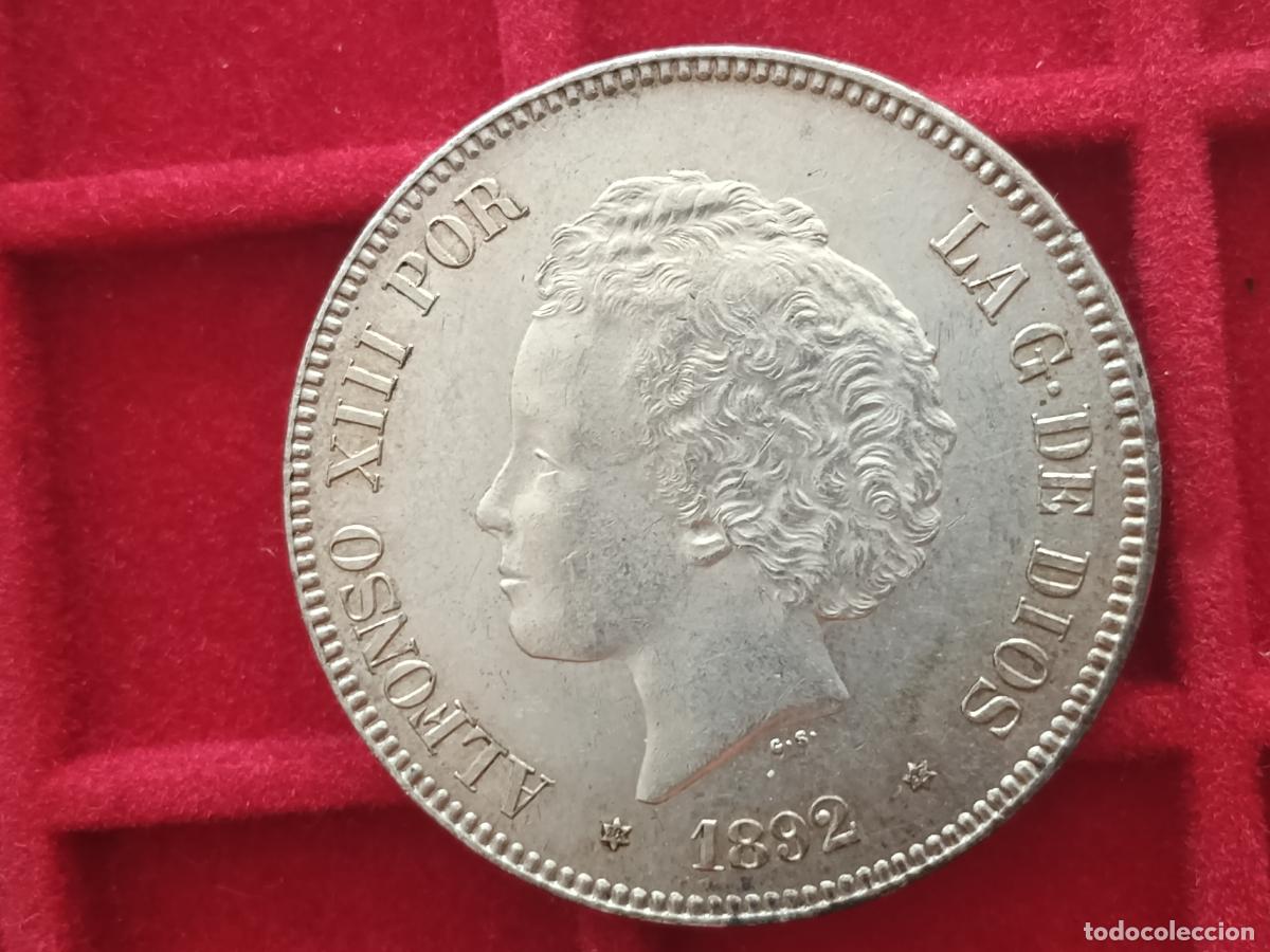 Monedas de Espa&ntilde;a: Buen duro de 5 pesetas de plata de 1892