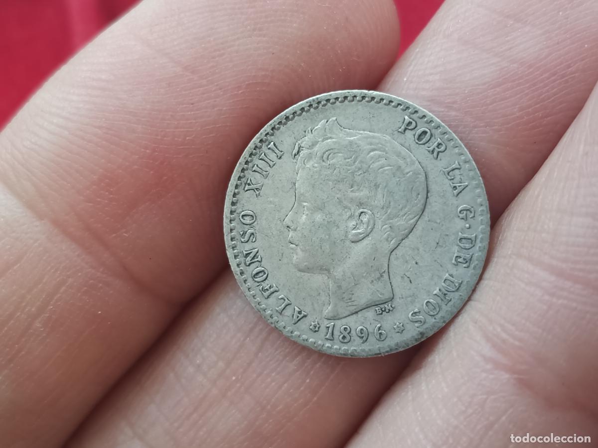 Monedas de Espa&ntilde;a: 50 C&eacute;ntimos 1896 PGV, PLATA