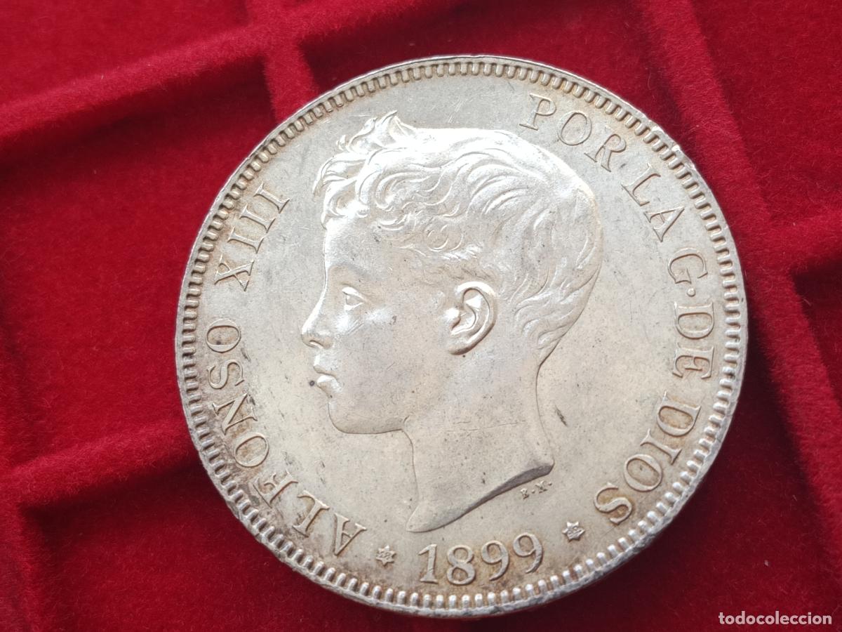 Monedas de Espa&ntilde;a: Excelente duro de 5 pesetas de plata de 1899 Brillo original