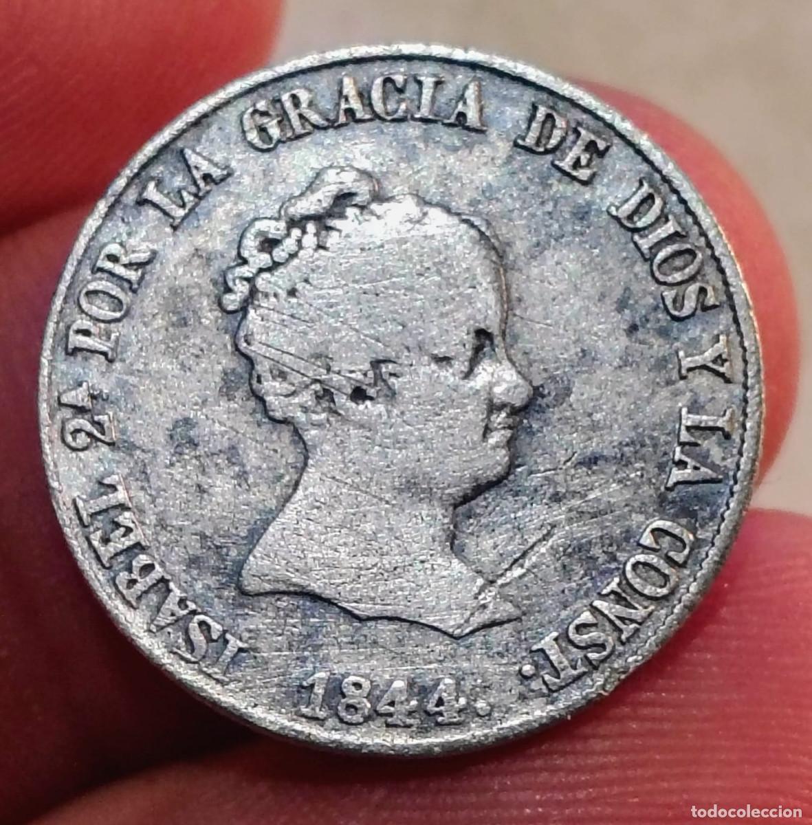 Monedas de Espa&ntilde;a: XS- ISABEL II 1844 4 Reales SEVILLA - RD MUY RARA