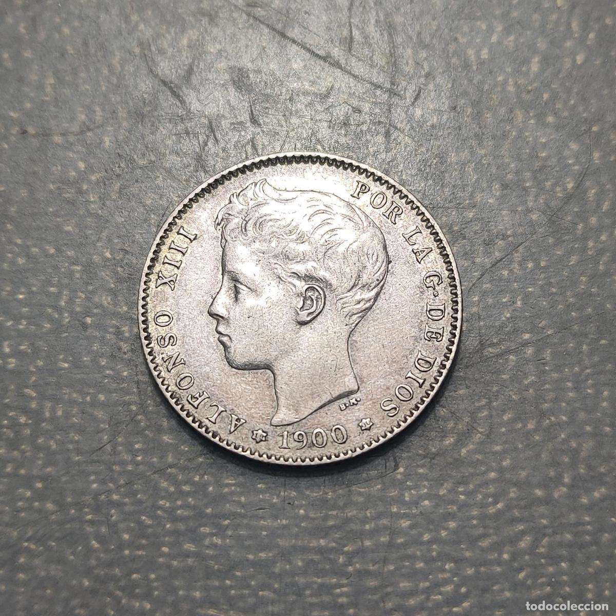 Monedas de Espa&ntilde;a: ESPA&Ntilde;A ALFONSO XIII 1 PESETA 1900 (19-00) EBC-/EBC