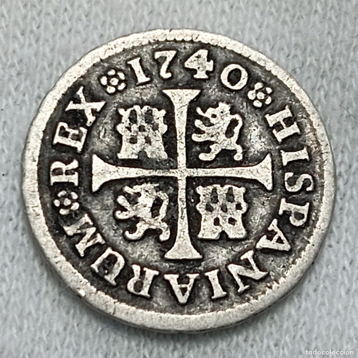 Monedas de Espa&ntilde;a: ⚜️ BBD5 8. Plata. Espa&ntilde;a. Felipe V. Madrid JF. 1/2 real 1740. 1,24 g