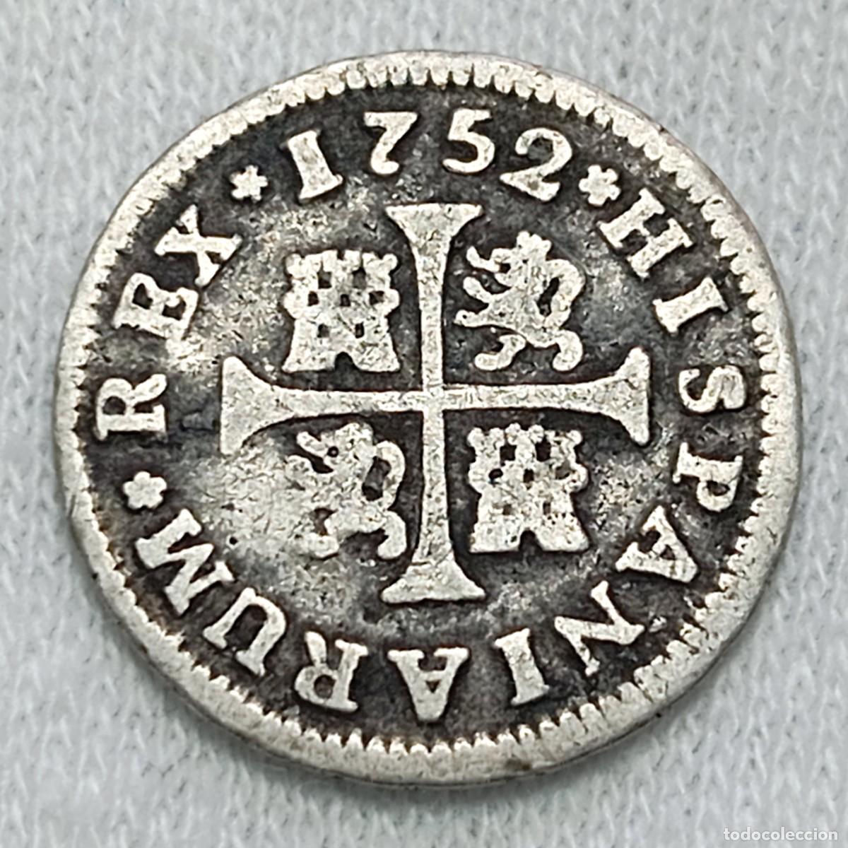 Monedas de Espa&ntilde;a: ⚜️ BBD5 9. Plata. Espa&ntilde;a. Fernando VI. Madrid JF. 1/2 real 1752. 1,29 g