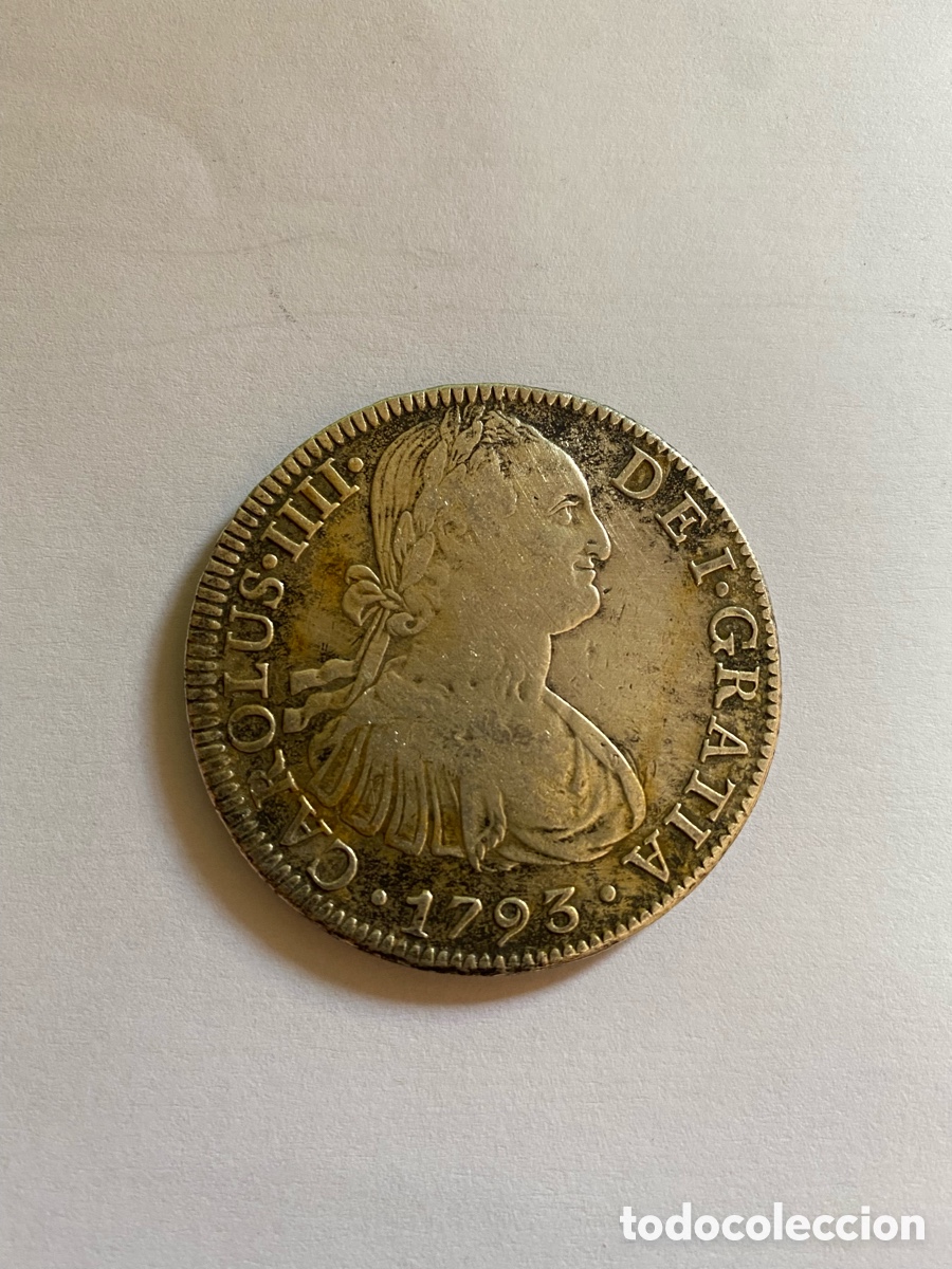 Monedas de Espa&ntilde;a: 8 Reales 1793 Carlos IIII M&eacute;xico FM