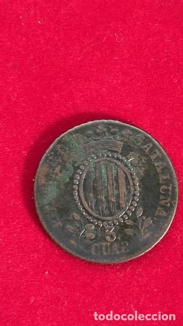 Monedas de Espa&ntilde;a: Isabel II 1846, 3 cuartos Barcelona