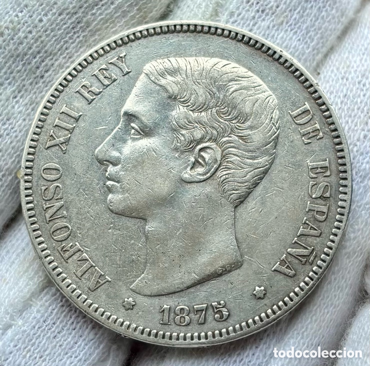 Monedas de Espa&ntilde;a: Moneda PLATA 5 Pesetas 1875 *(18-75) ALFONSO XII