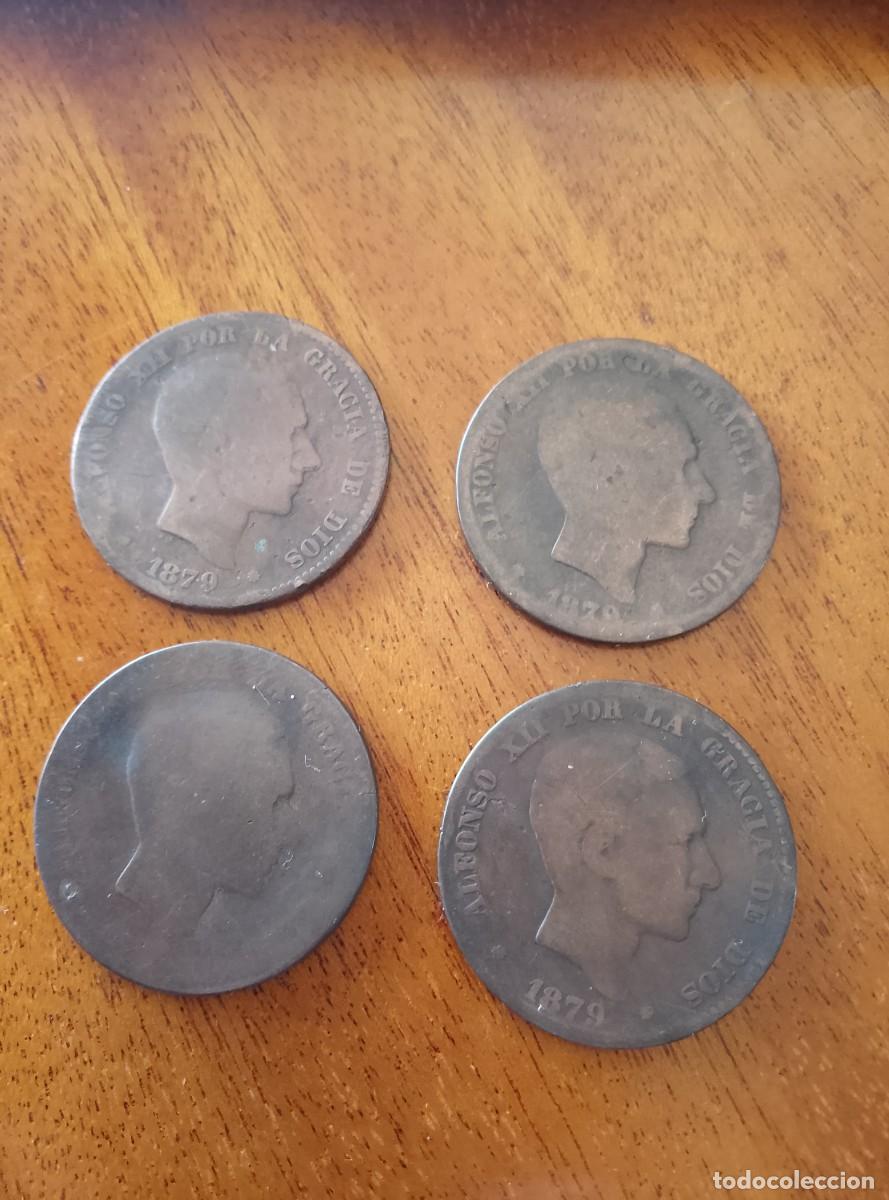 Monedas de Espa&ntilde;a: 10 C&Eacute;NTIMOS DE ALFONSO XII. 1879. 4 monedas