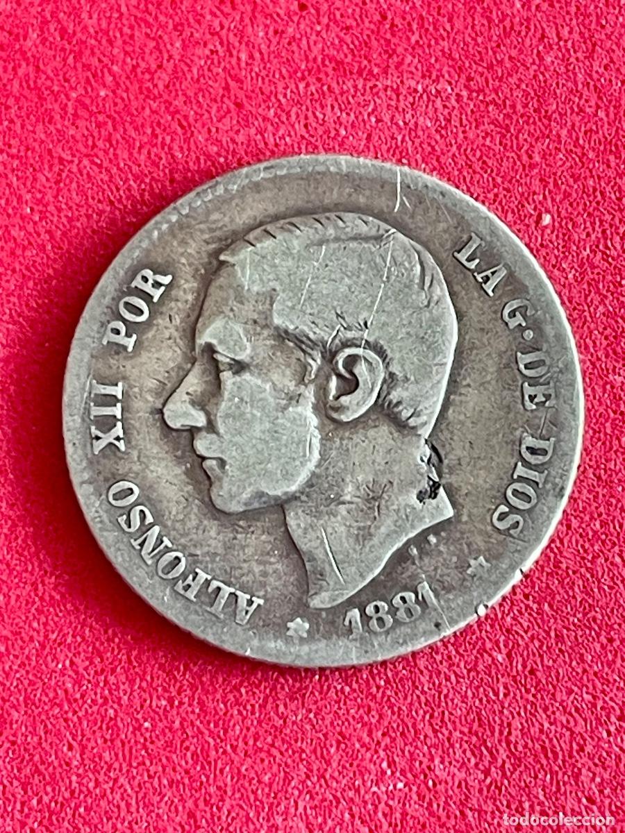 M&uuml;nzen von Spanien: RARISIMA 1 PESETA ALFONSO XII A&Ntilde;O 1881 &iexcl;&iexcl; OJO 1881 !! ESCASISIMA. MIRA EL RESTO DE MIS ARTICULOS
