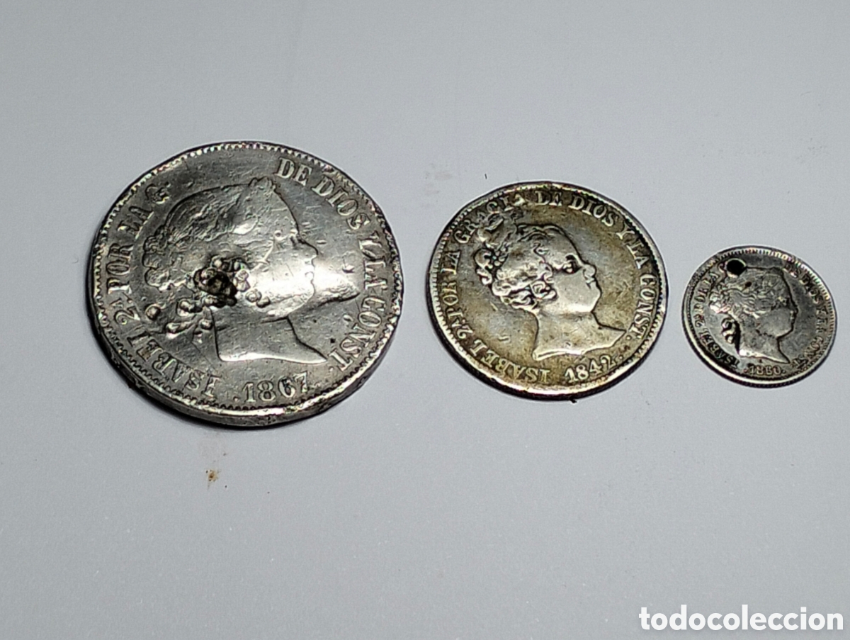 Monedas de Espa&ntilde;a: ISABEL II 1897-1842 y 1860