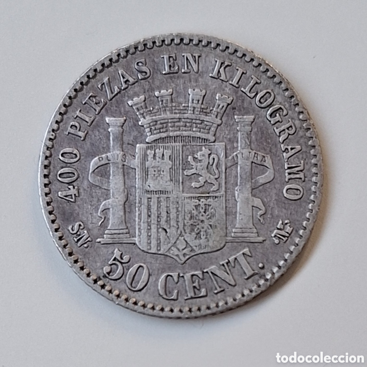 Monedas de Espa&ntilde;a: ESPA&Ntilde;A. GOBIERNO PROVISIONAL. 50 CENTIMOS. 1869. SNM. *6-9*. PRIMERA REPUBLICA.